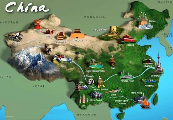 china attraction map