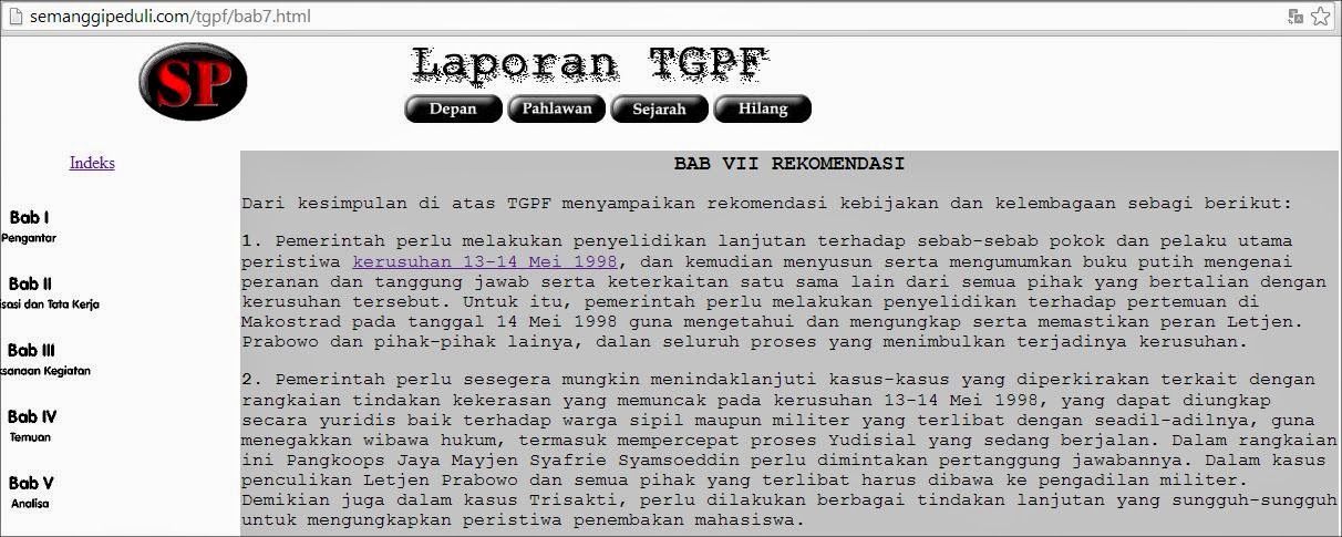 Laporan Tim Gabungan Pencari Fakta