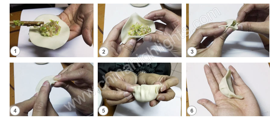 Mengisi Bahan Jiaozi Suikiaw