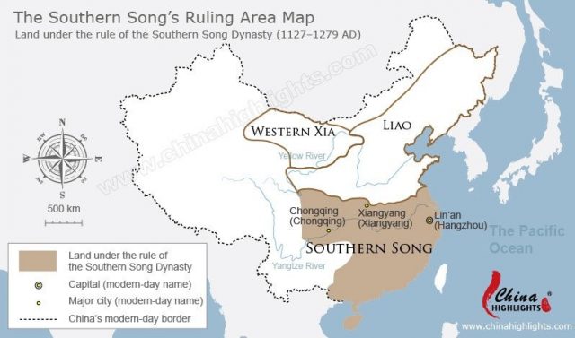 Peta kerajaan Song Selatan